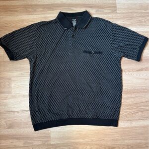 David Taylor Black and Gray Polo Shirt